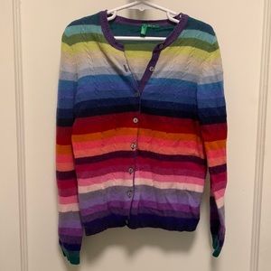Benetton girls sweater size 7. Beautiful stripes to wear with everything.